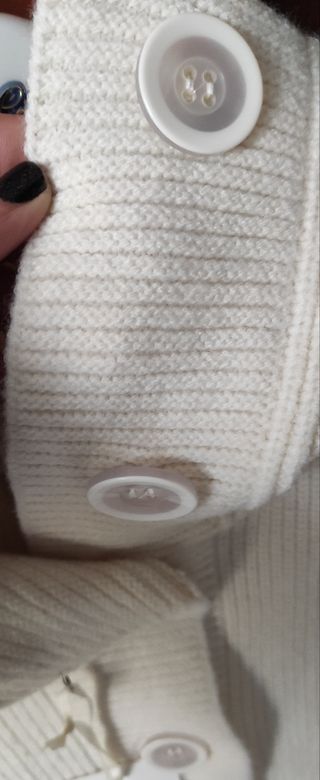 Cardigan bianco lungo, taglia unica