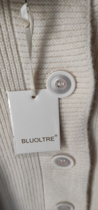 Cardigan bianco lungo, taglia unica