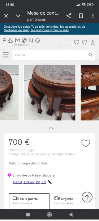 ‼️Mesa oriental con 4 taburetes