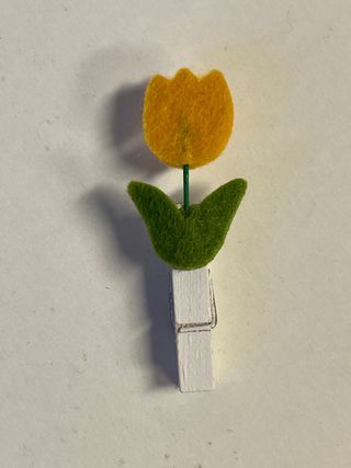 Mini pinzas decorativas flor fieltro