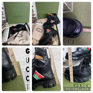 Botin GUCCI PIEL NEGRO  QUEBEC T. 42 