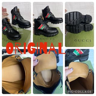 Botin GUCCI PIEL NEGRO  QUEBEC T. 42 