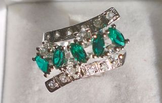 Vintage earrings and ring 