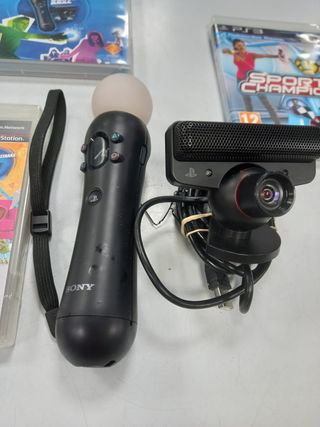 PACK MANDO MOVE + CAMARA + 3 JUEGOS PS3