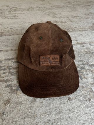 OG Polo Ralph Lauren Leather Hat 2000s One Size