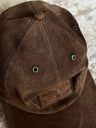 OG Polo Ralph Lauren Leather Hat 2000s One Size