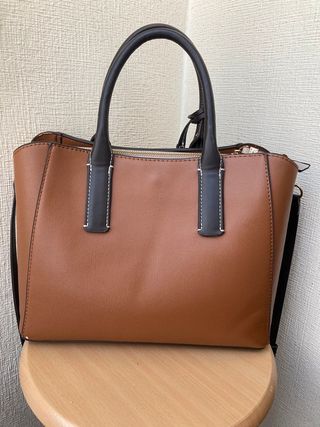 Parfois May Bolso de Mano Medio Marron y Negro