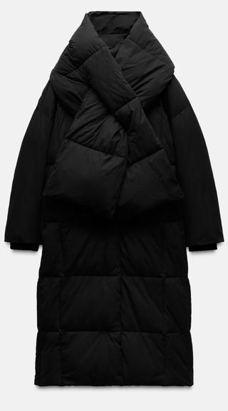 Anorak acolchado con bufanda Water repellent Zara