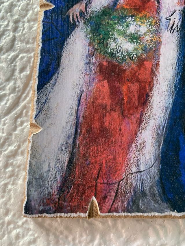 Chagall La Marièe stampa su pannello mdf