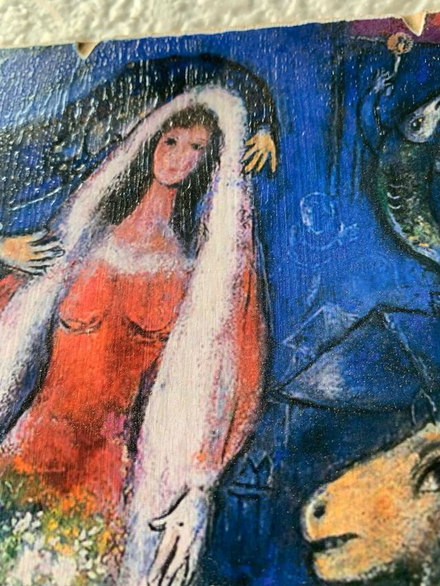 Chagall La Marièe stampa su pannello mdf