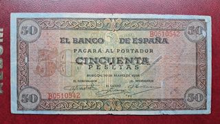 Billetes 50 pesetas 1938 serie B