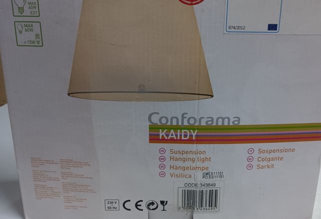 Lampara colgante Conforama 