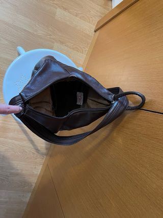 Mochila piel marron mujer