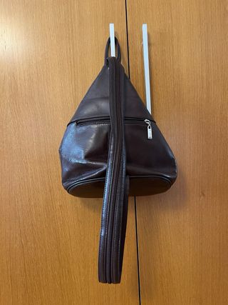 Mochila piel marron mujer
