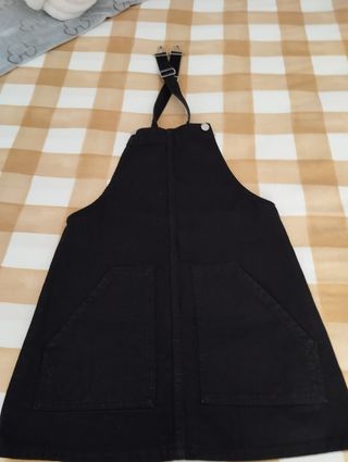 Peto falda vaquero negro