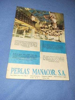 Mapa publicitario  perlas manacor