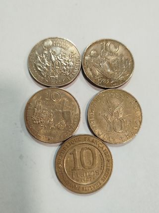 Lote de monedas conmemorativas deFrancia