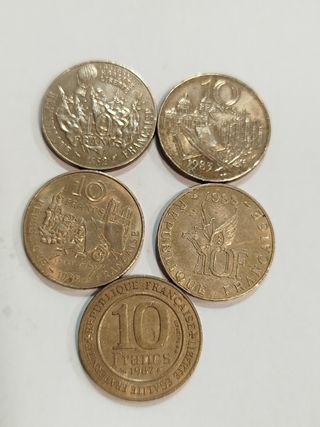 Lote de monedas conmemorativas deFrancia