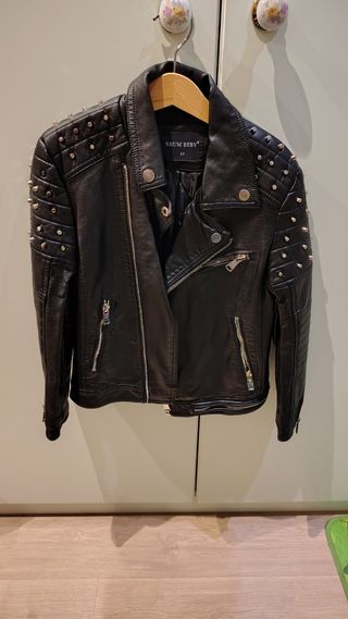 Chaqueta chupa imitación piel rockera niños  t. 6a