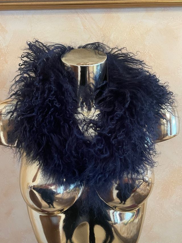 Collo in pelliccia di mongolia Donna