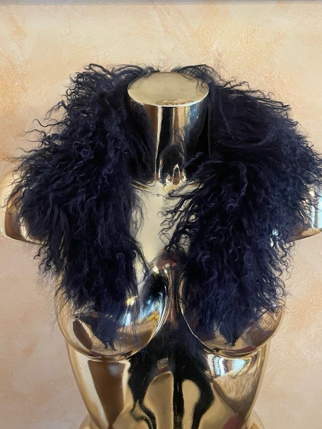 Collo in pelliccia di mongolia Donna