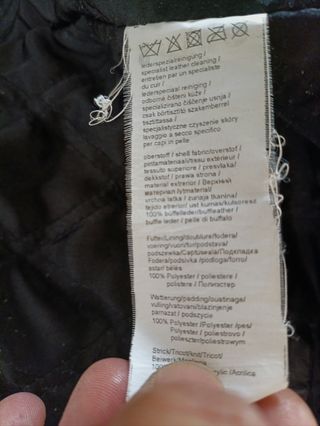 Bomber cuero búfalo auténtico M Medidas indicadas 
