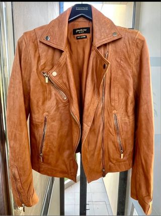 Cazadora Biker de Piel tipo para mujer