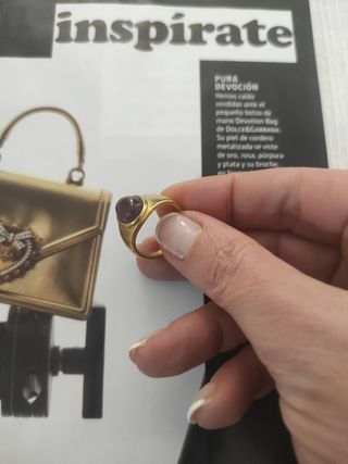 Precioso Anillo "Amatista" 18k