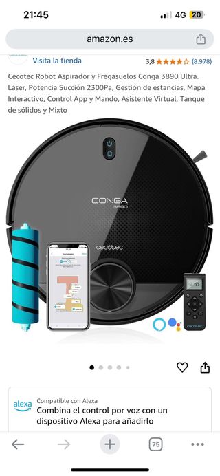 Cecotec robot aspiradora y friegasuelos