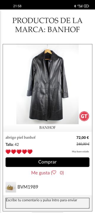 CHUPA CAZADORA DE PIEL LARGA NUEVA 
