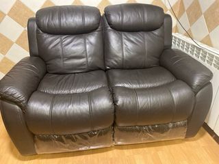 Sofa piel, reclinable y desmontable