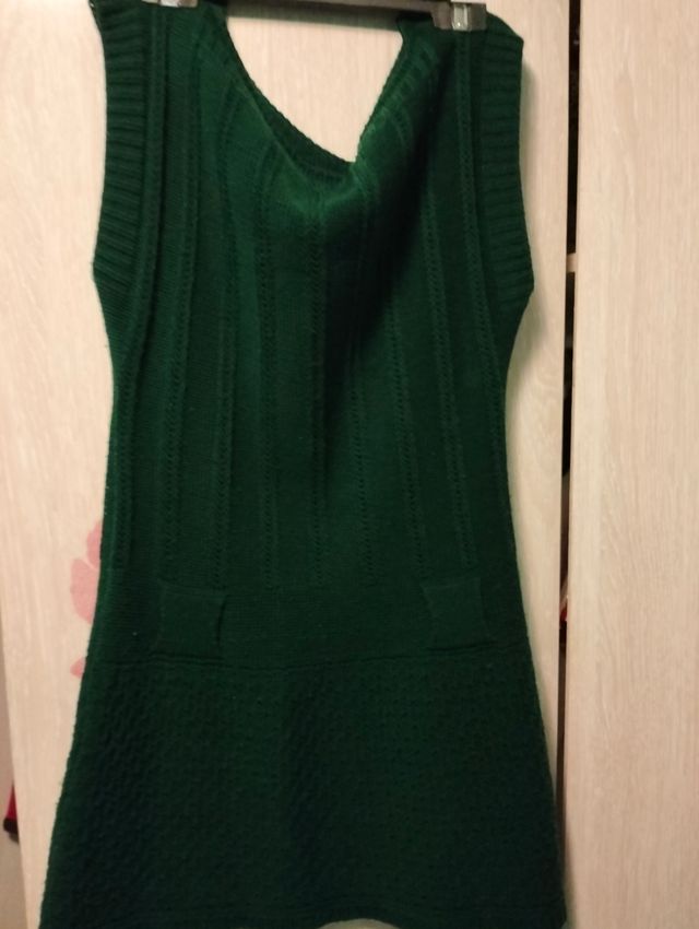 Vestido  Natura de lana verde