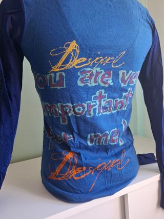 Blusa desigual transparencias talla M