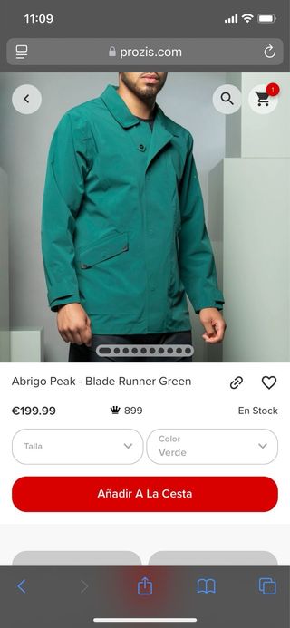 Parka prozys verde agua a estrenar