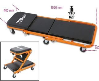 Lettino carrello sottomacchina e sgabello Beta