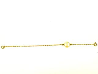 Pulsera con Baño de Oro e Inicial I