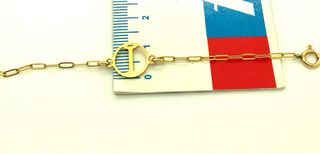 Pulsera con Baño de Oro e Inicial I
