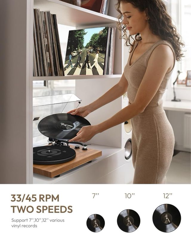 Tocadiscos de Vinilo con altavoces estéreo