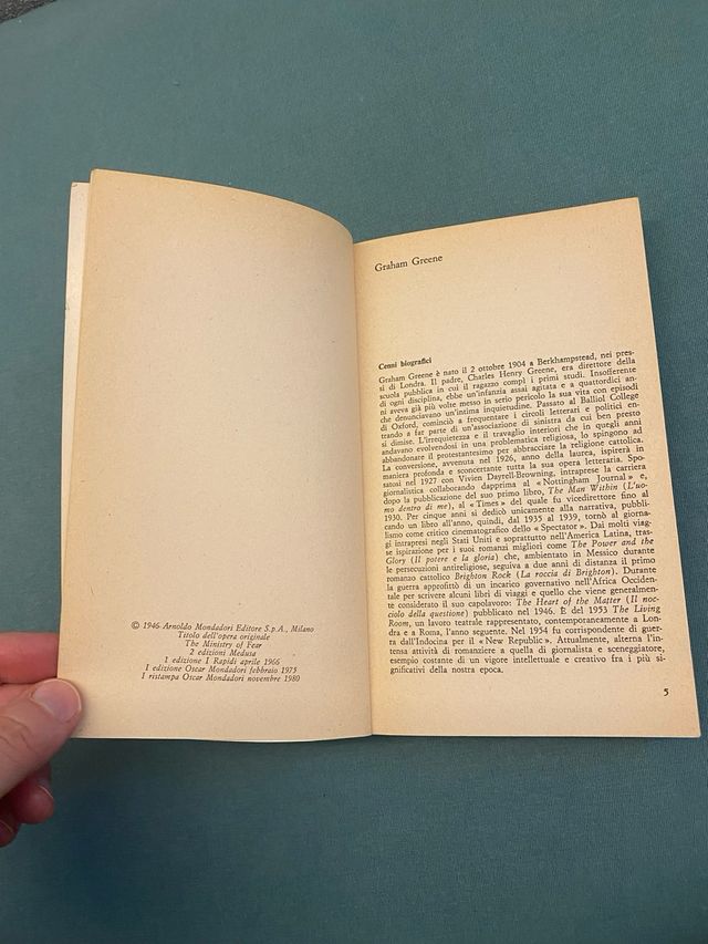 Libro: “Quinta colonna” di Graham Greene