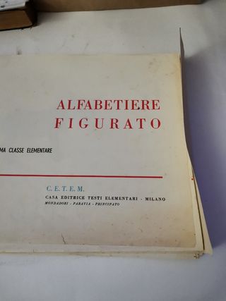 ALFABETIERE figurato scuola vintage raro