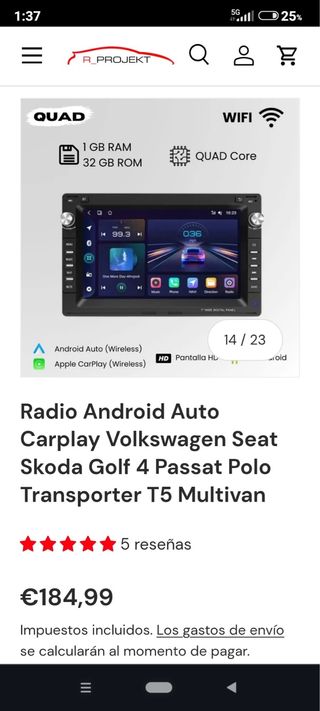 Pantalla SEAT WOLKSVAGUEN SKODA