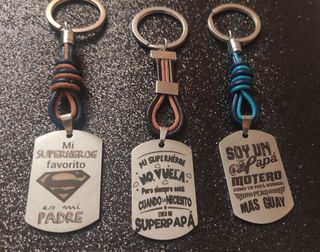 LLAVEROS CON FRASES PARA EL DÍA PADRE