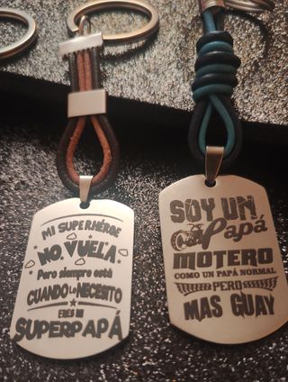 LLAVEROS CON FRASES PARA EL DÍA PADRE