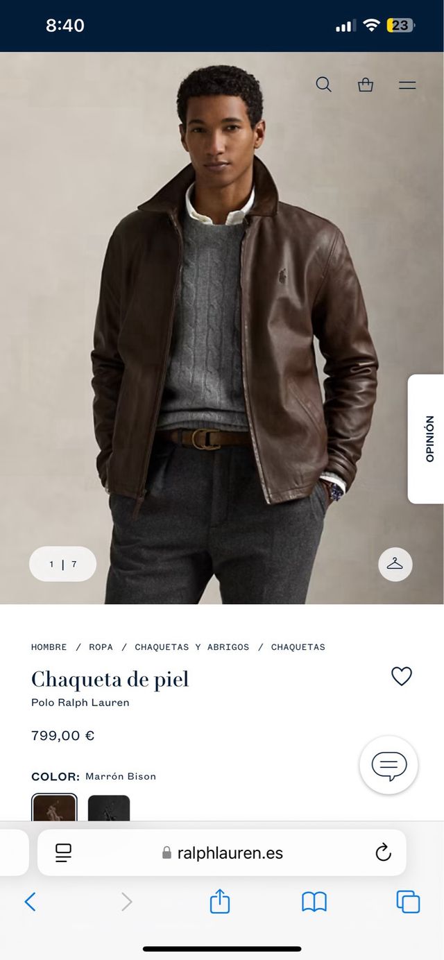 Chaqueta de piel Ralph Lauren