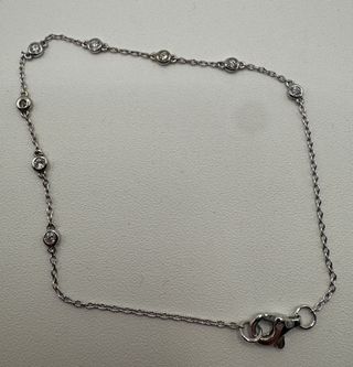 Pulsera de oro blanco de 18 kt con diamantes