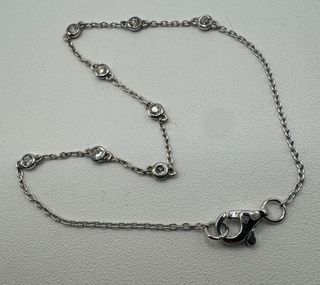 Pulsera de oro blanco de 18 kt con diamantes