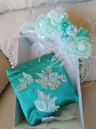 Bolso fiesta y tocado