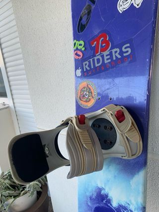 Tabla snowboard y fijaciones