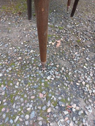 6 sedie antiche piedi ottone 
