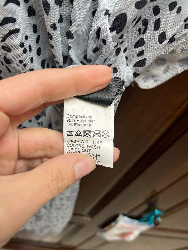 Copricostume bianco e nero Shein Curve 1XL